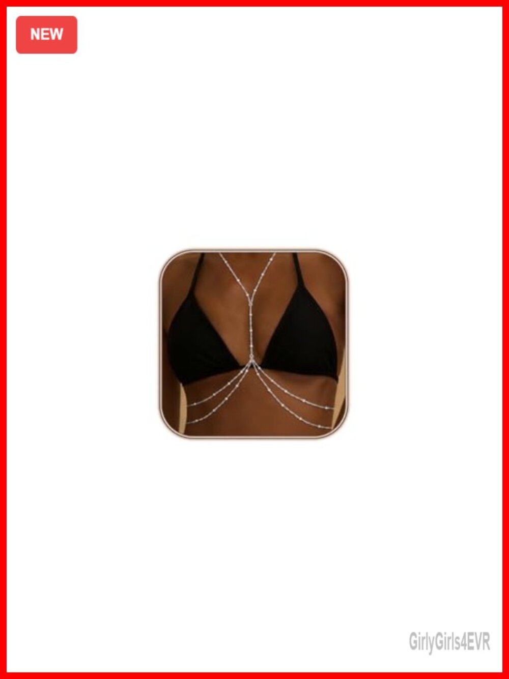 14K Gold Plated Body Chain Layered Belly Waist Chain Crossover Bikini Bra